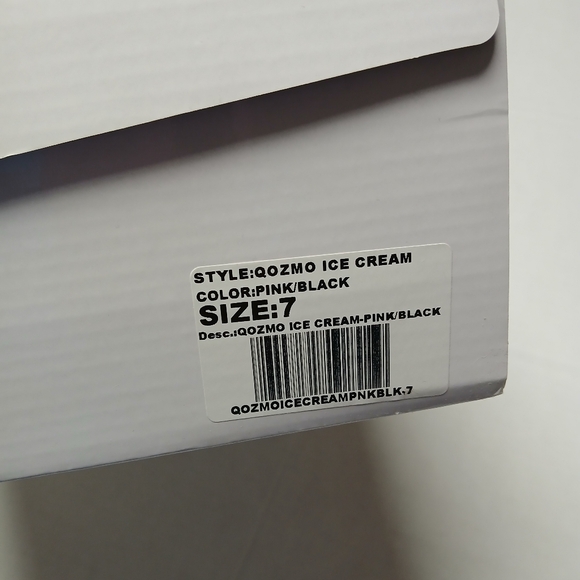 YRU Ice Cream Sprinkles Platform Sneakers Pink Black Sz 7 Qozmo RARE NIB - Picture 14 of 15